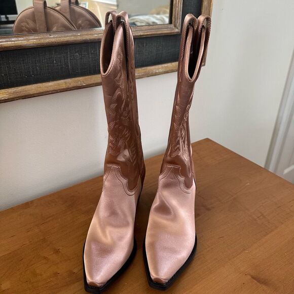 Jeffrey Campbell by Free People Dagget Western Boots in Dusty Rose/ Taupe - Picture 5 of 8